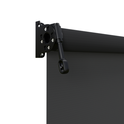 Crank Outdoor Blind - Black Fabric with Nightsky Black Brackets