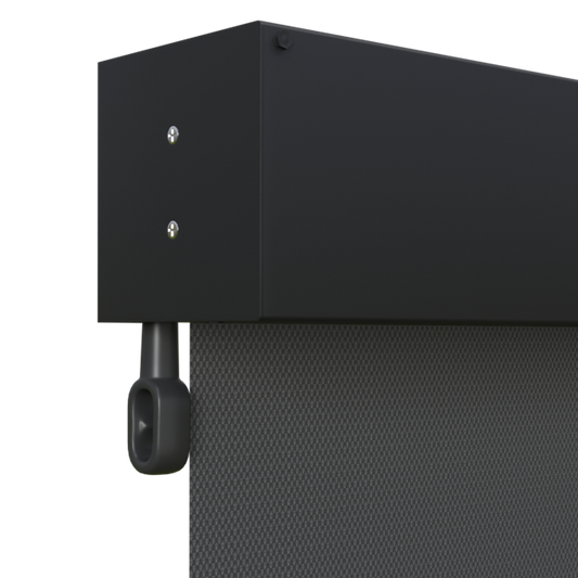 Crank Outdoor Blind - Flint Fabric with Monument Fully Enclosed Pelmet